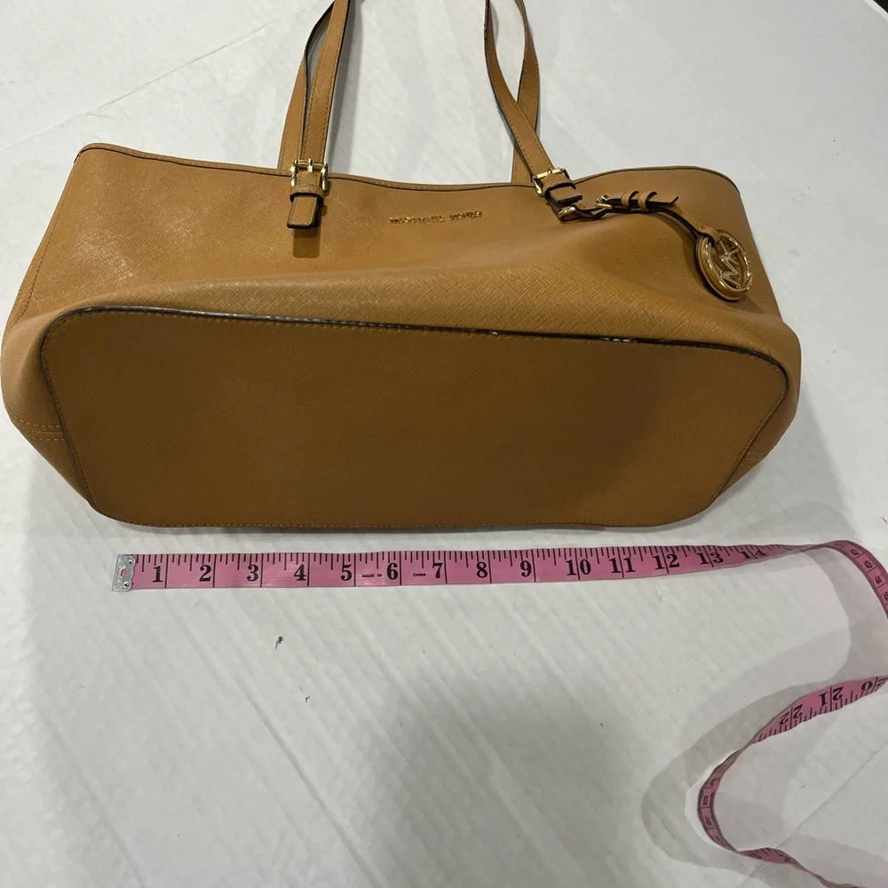 MICHAEL KORS MUSTARD LEATHER TOTE SHOULDER BAG